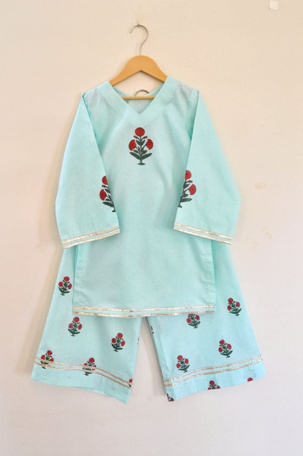 Pastel Aqua Summer Co Ord Set