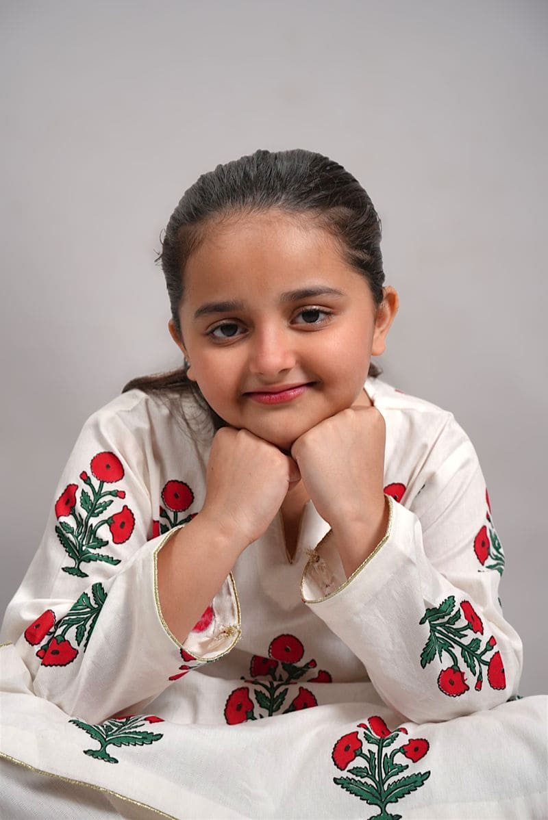 Little Girls Red Poppy Co-Ord Set