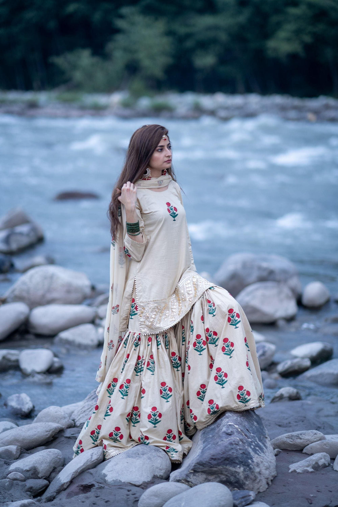 Ishq Blockprinted Gharara Set