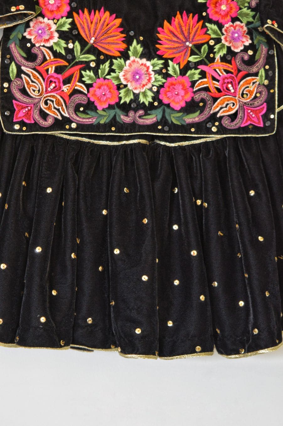 Jhilmil Black Velvet Gharara Set