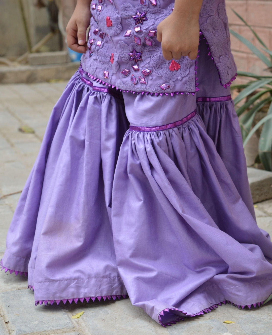 Lavender Candy Yum Gharara Set