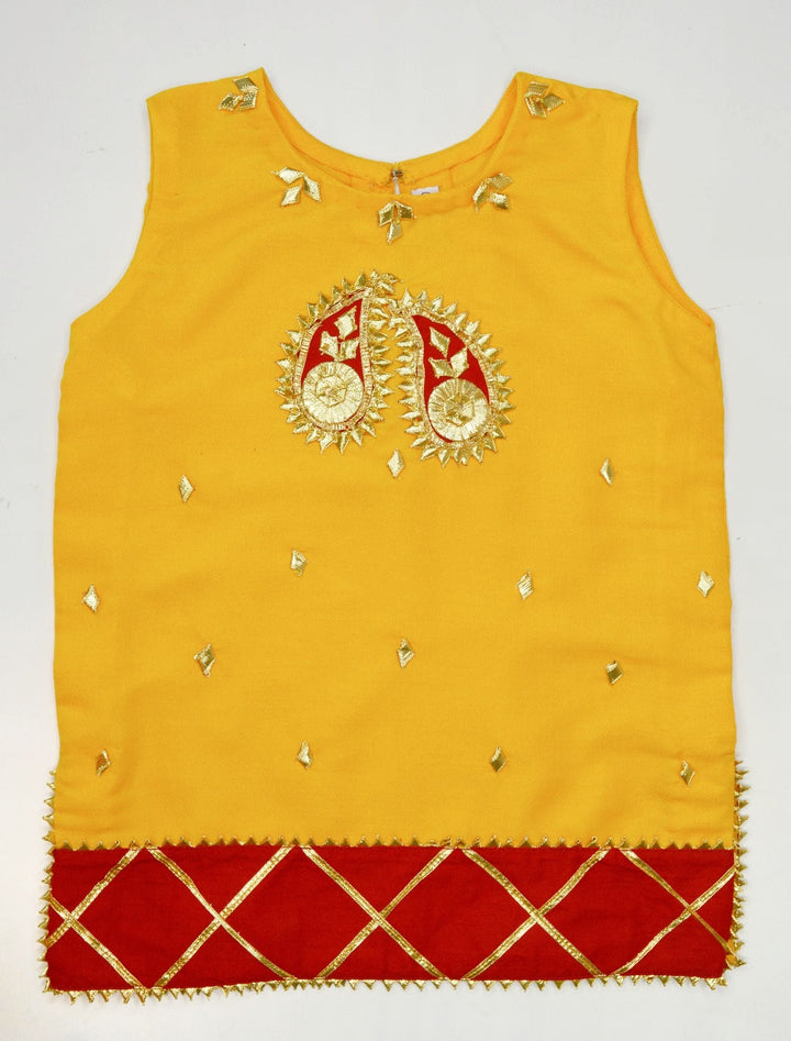 Red and Yellow Gota Work Set